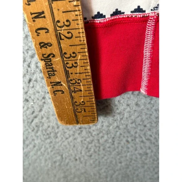 Hanna Andersson Womens Pajama 2 Piece Set S Red Reindeer Red Reindeer Fair Isle - Picture 6 of 13